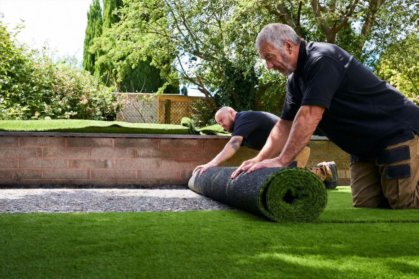 Artificial turf installation in San Pablo, CA